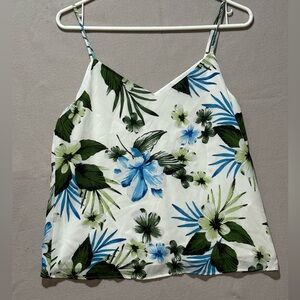 Banana Repunblic  Women's  Tropical Print lined Cami adjustable strap Small